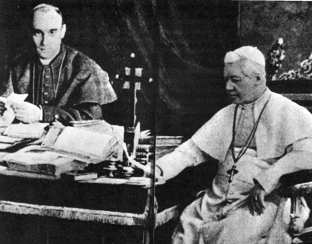 São Pio X com seu Secretário de Estado, o Cardeal Merry del Val