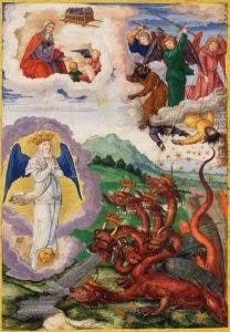 Virgem do Apocalipse – Matthias Gerung (1500-1570). Bíblia de Ottheinrich, Biblioteca Estatal da Baviera, Alemanha