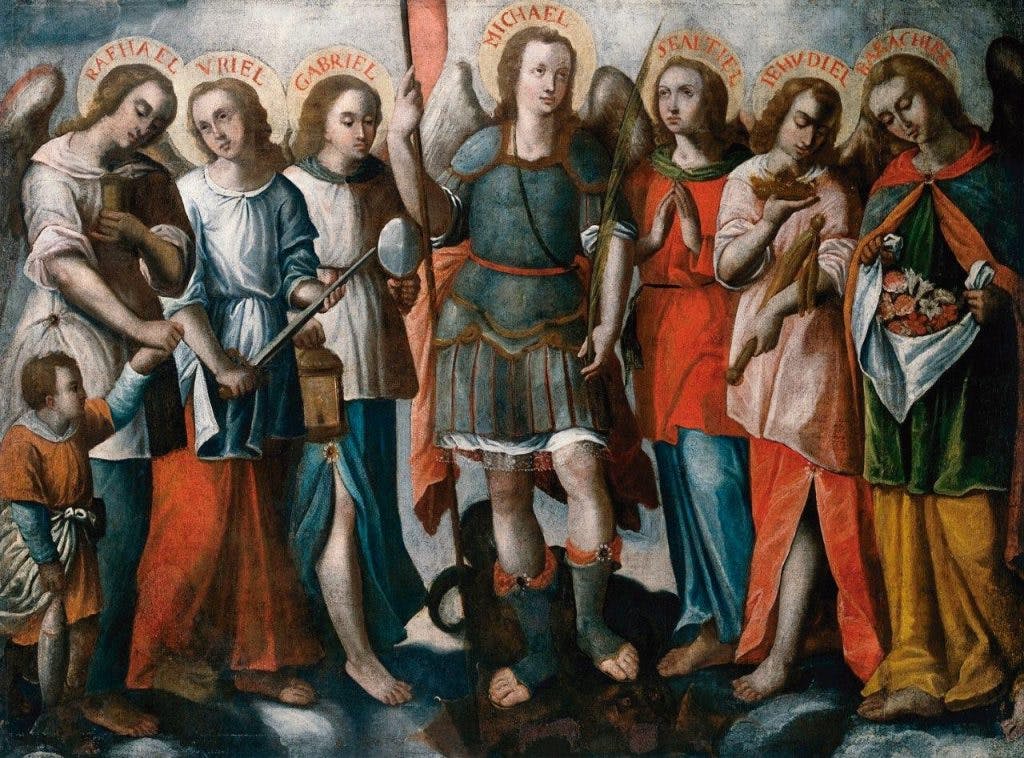 Os Sete Arcanjos de Palermo – Anônimo, séc. XVII. Museu Pedro de Osma, Lima (Peru).