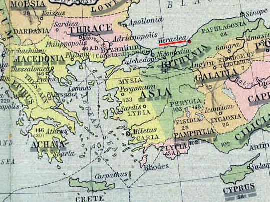 Heracléia, região onde Santo Antão nasceu.